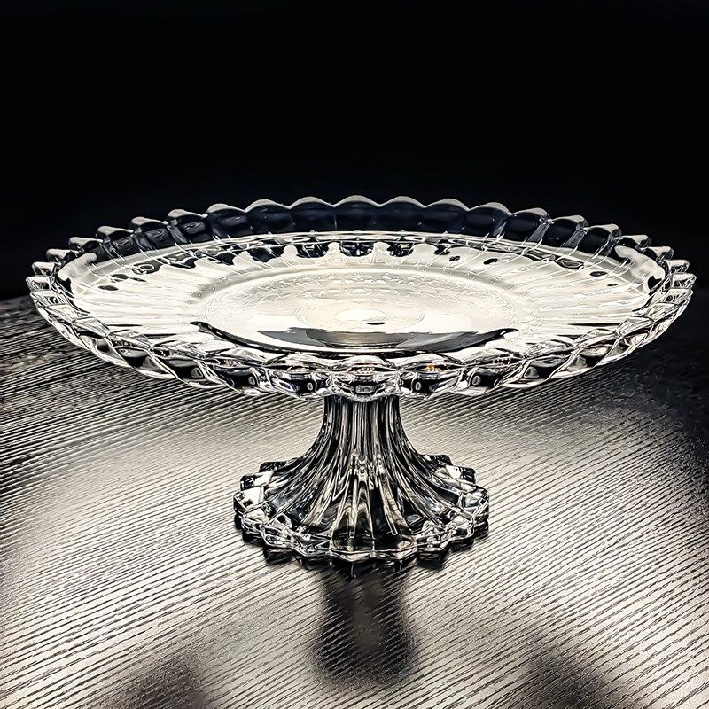 水晶玻璃果盘ktv饭店专用自助餐水果展示盘高P脚带盖酒店早餐摆台,餐饮具,果盆/果盘/果篮,淘宝优惠券,粉丝福利购,淘宝优惠卷