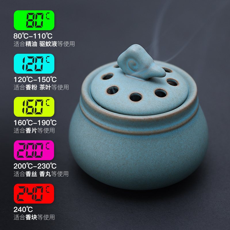 台湾陶瓷电香炉插电家用沉香熏香室内电J子熏香器炉可调温定时液