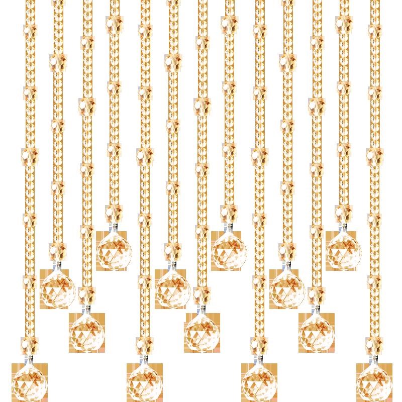 古拉水晶珠帘门帘隔断帘玄关v卧室帘子屏风挂帘新款卫生间半帘036