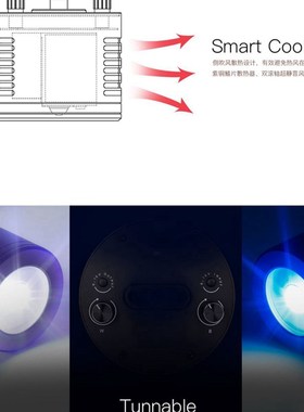 巨彩kelo海水led珊瑚灯全光谱筒灯ACO100灯国产kessil海缸灯控制