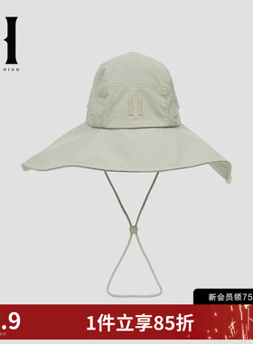 SEASON HIGH时尚潮流加宽帽檐设计可调节防风帽绳女装帽子
