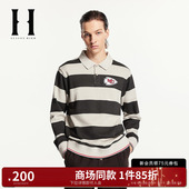 NFL联名酋长队春季 男士 宽松翻领条纹设计长袖 SEASONHIGH 卫衣男士