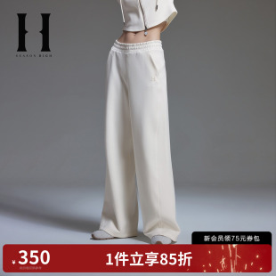 直筒松紧腰字母刺绣立体剪裁约克设计 女士休闲裤 SEASONHIGH秋季 款