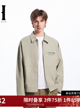 SEASON HIGE春季BSQ联名舒适潮流艺术感精致字母刺绣夹克外套男装