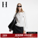 SEASON 女装 HIGH秋季 翻领单贴袋前短后长立体字母衬衫