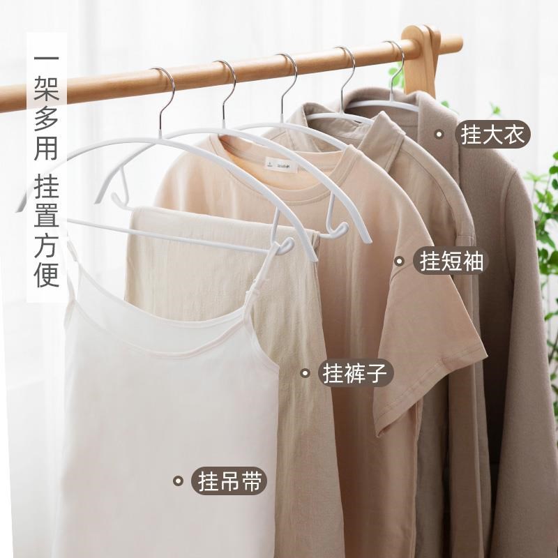 家用无痕防滑衣架不起包晾衣架z金属不锈钢宽肩大衣衣撑裤架晒衣