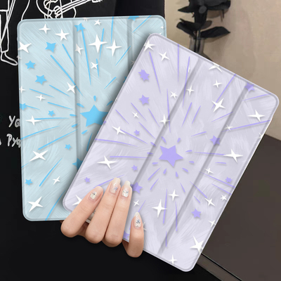 适用OPPOAir5保护套12.1padPro11.5/小米7spro笔槽5Pro12.4透明vivoPad5pro三折红米pad2软壳iQOOpad5pro