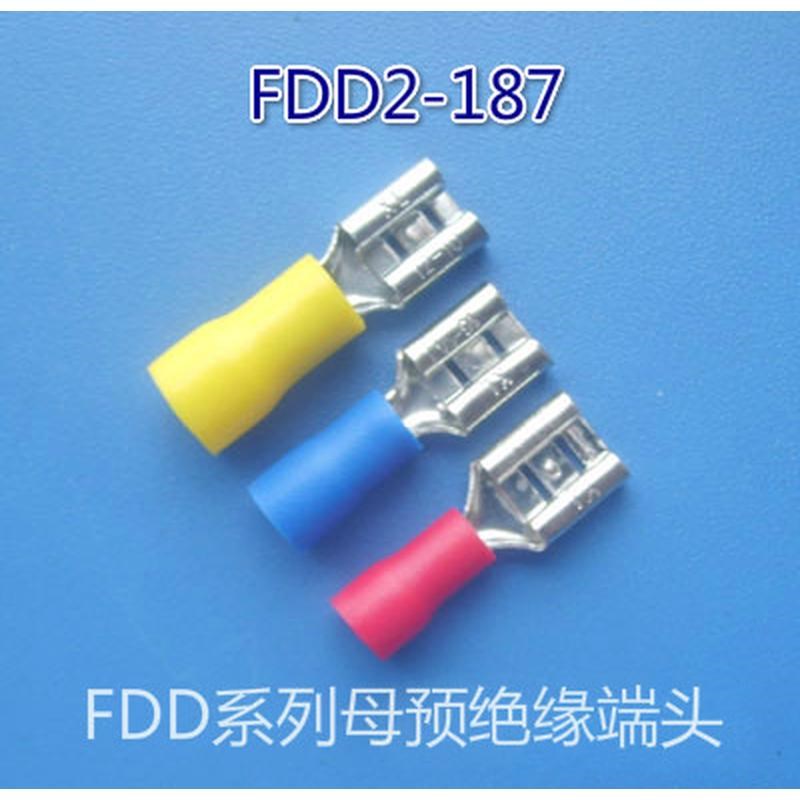 母预绝缘接头4i.8插簧型铜线耳冷压端头 FDD2-187