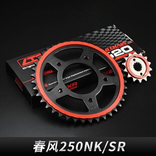 适用于春风250/400/650NK/SR/GT摩托车LTPS静音牙盘油封链条三件