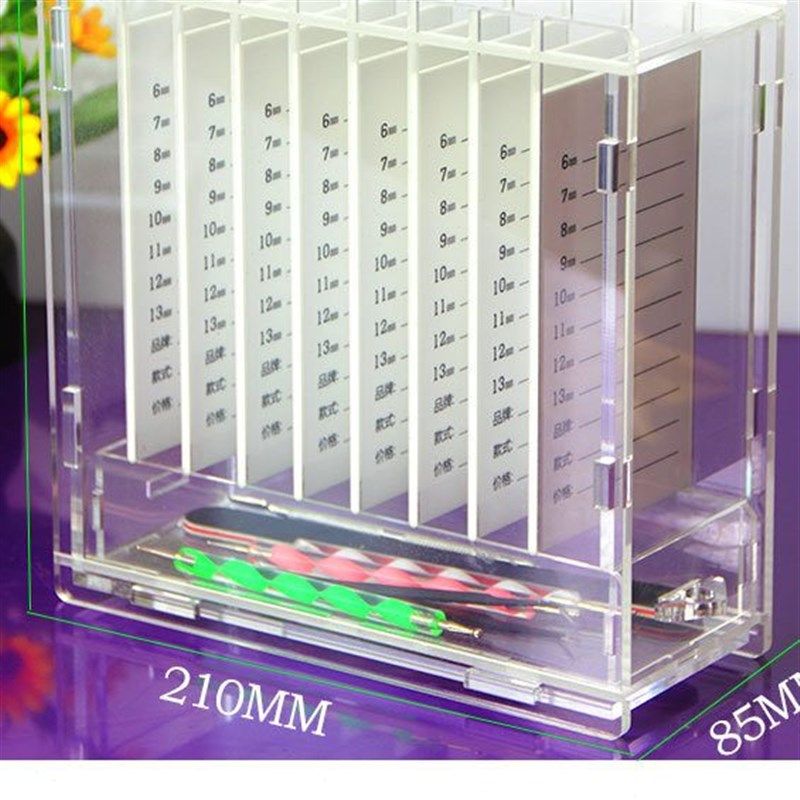 甄选透明亚克e力韩式睫毛展示板梳妆台美睫睫毛嫁接假收纳盒展示