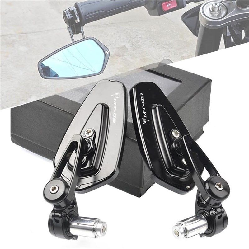 适用雅马哈MT09  MT03 YZF-R3 22-23年 改装反光镜V 车把 手把后
