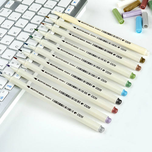 STA斯塔6510Brush油漆笔 珠光彩色记号笔涂鸦上色笔DIY学生手账笔
