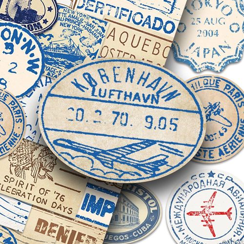 旅途票根贴纸复古风小众