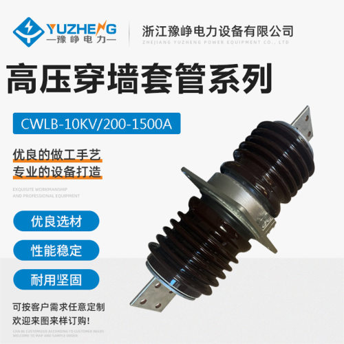 CWLB-10KV/200A 1000A 1500A 2000A套管陶瓷 CWB扁铜穿墙陶瓷套管