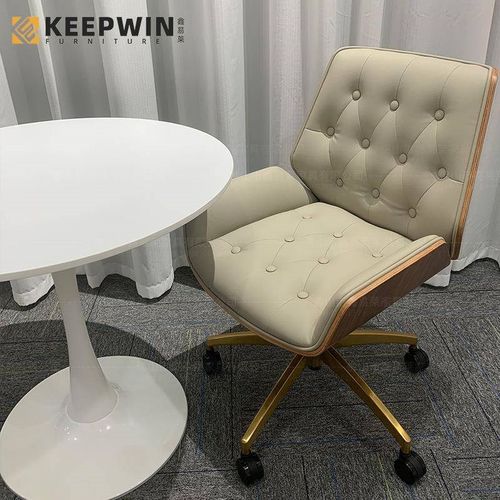 BMT轻奢椅书房真皮电脑设椅现代简约办J公升降旋转计椅师转椅舒适