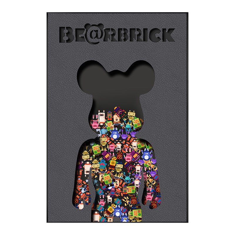 kaws玄关壁画现代轻奢积木y挂画立体感客厅落地画卡通餐厅装饰画