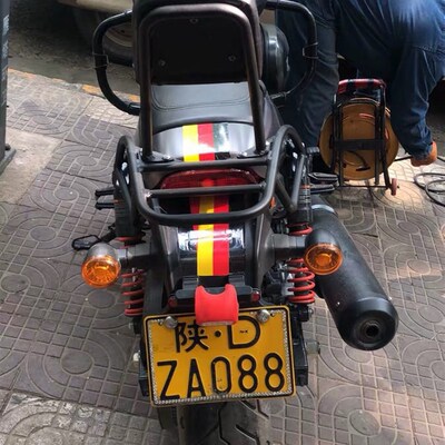 哈雷750rod改装后靠背 带货架O后靠背 乘客靠背