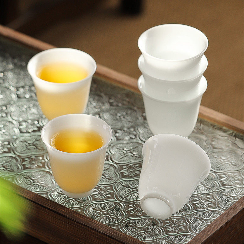 冰种冻玉a瓷茶杯羊脂白6t只装喝茶小杯子专用杯10个小茶杯套装礼,餐饮具,茶杯,淘宝优惠券,粉丝福利购,淘宝优惠卷