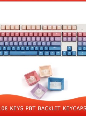 108 Keys PBT Keycapp Set Backlit Key Caps Gaming Keyboard Ke