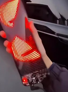 APP蓝牙全彩智能车贴软屏显示屏车载广告屏JLED柔性显示屏ip65防