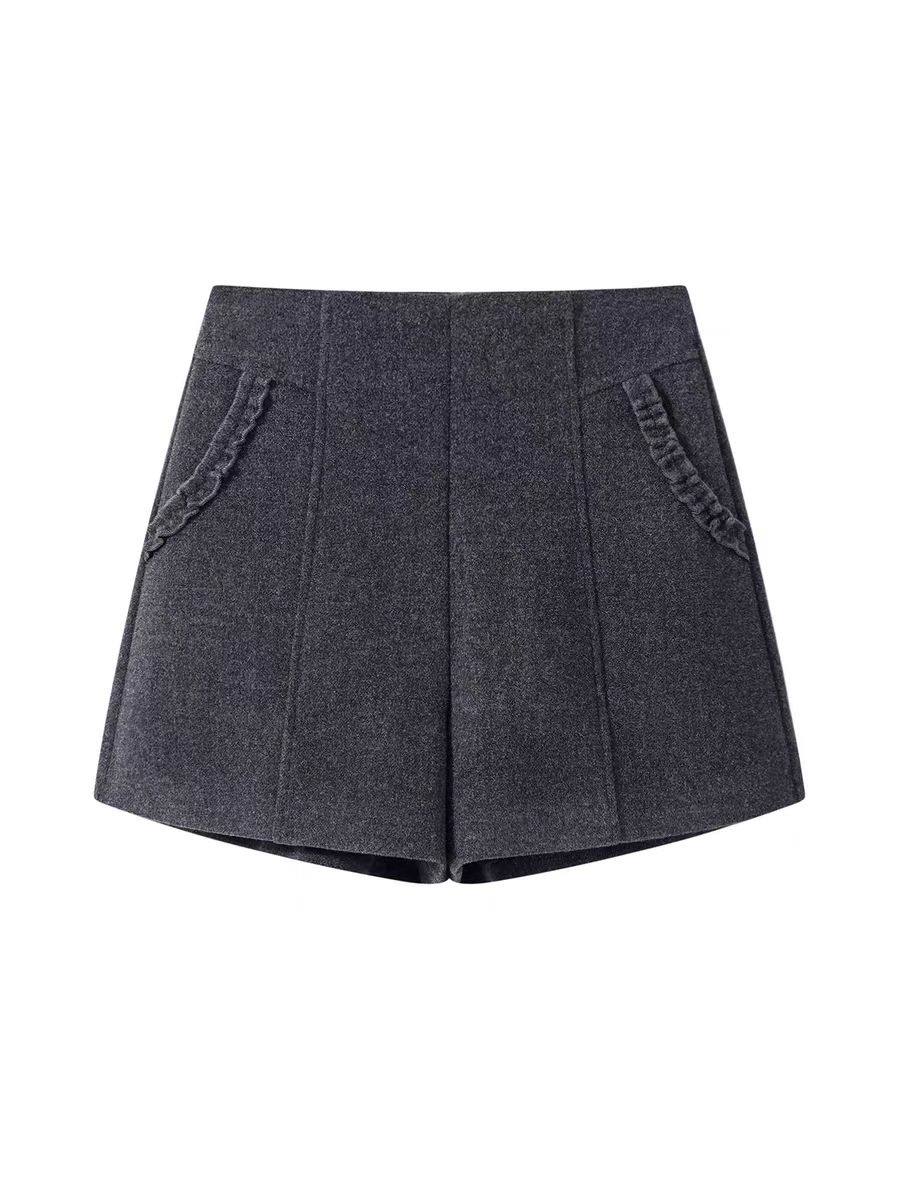 【甜馨专享】木耳边口袋   加厚毛呢短裤1-7,女装/女士精品,旗袍,淘宝优惠券,粉丝福利购,淘宝优惠卷