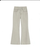 1238 早春浅色牛仔微喇裤 甜甜专享