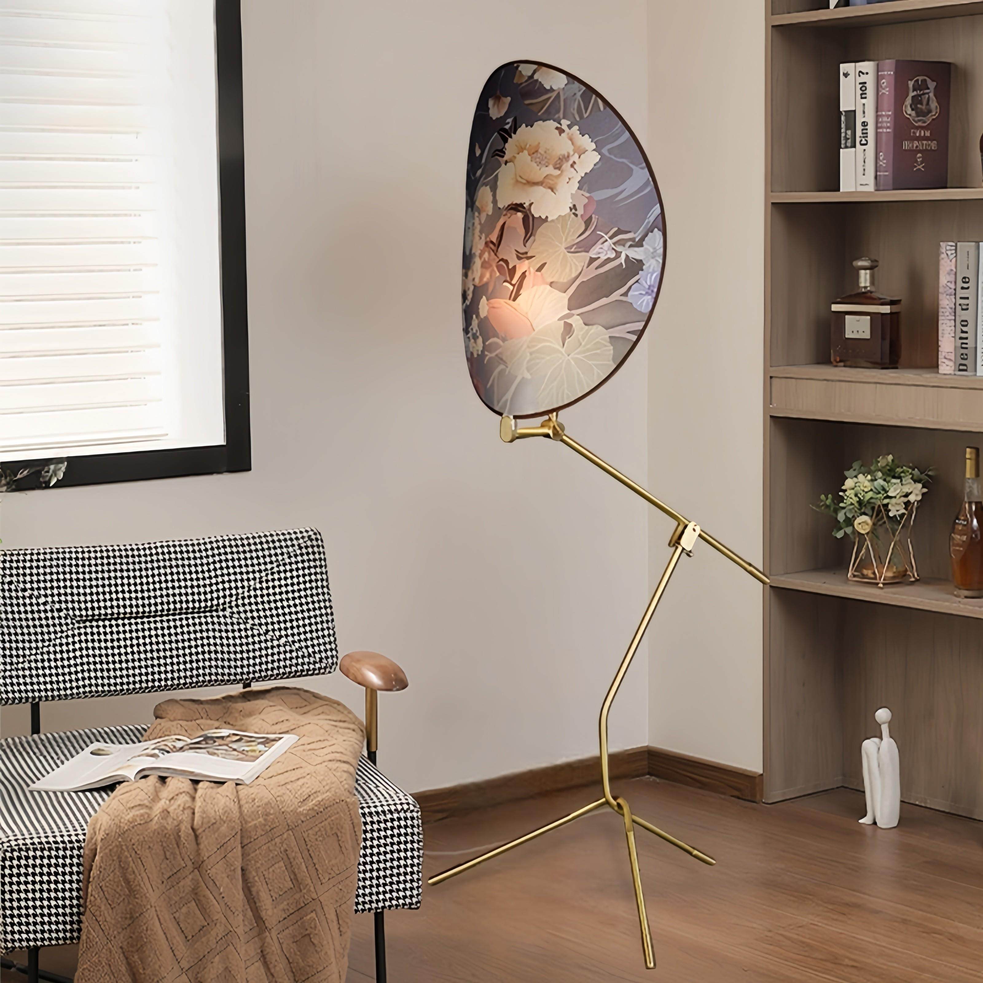 意式Akira全铜轻奢落地灯客厅沙发中古艺术卧室高级氛围立式台灯