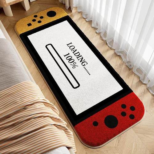 Switch游戏机手柄地毯羊羔绒NS加厚床边毯卧室创意沙发地垫飘窗垫