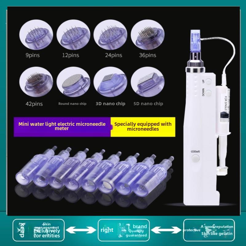 纳米水光专用针无针水光纳米晶体3D5D点溶微针仪微晶圆纳米12针36