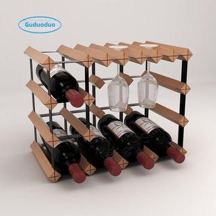 多多吧创意挂杯架红酒杯架倒扣酒瓶储物架储物架酒架