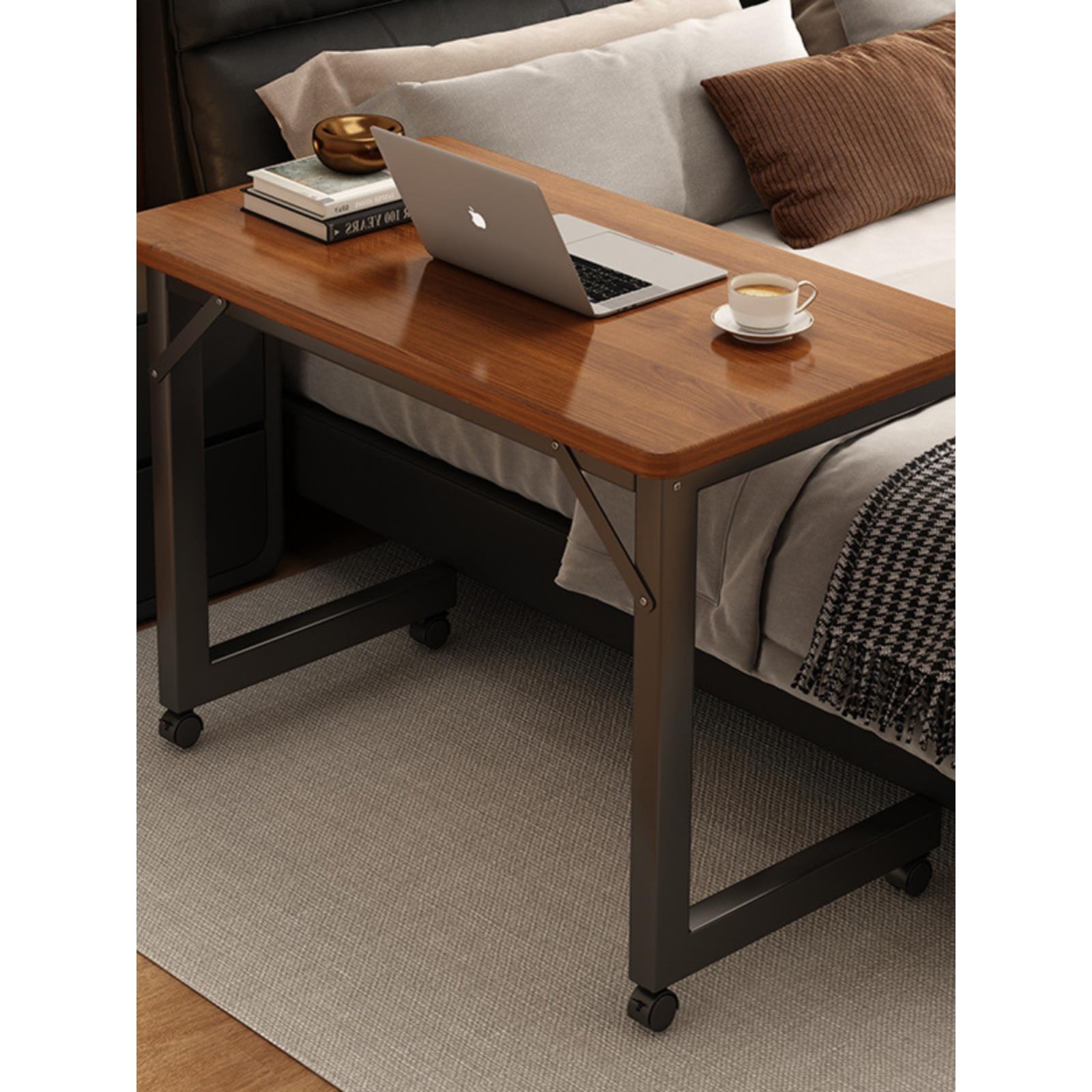 可移动电脑桌卧室床边桌小户型笔记本工作台家用书桌学习写字桌子