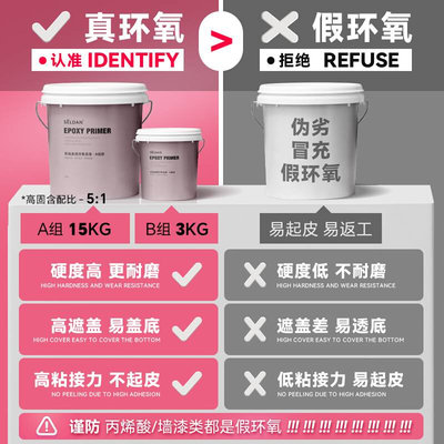 三合一双组份水性树脂环氧地坪漆水泥地面漆耐磨防水厂房车间油漆