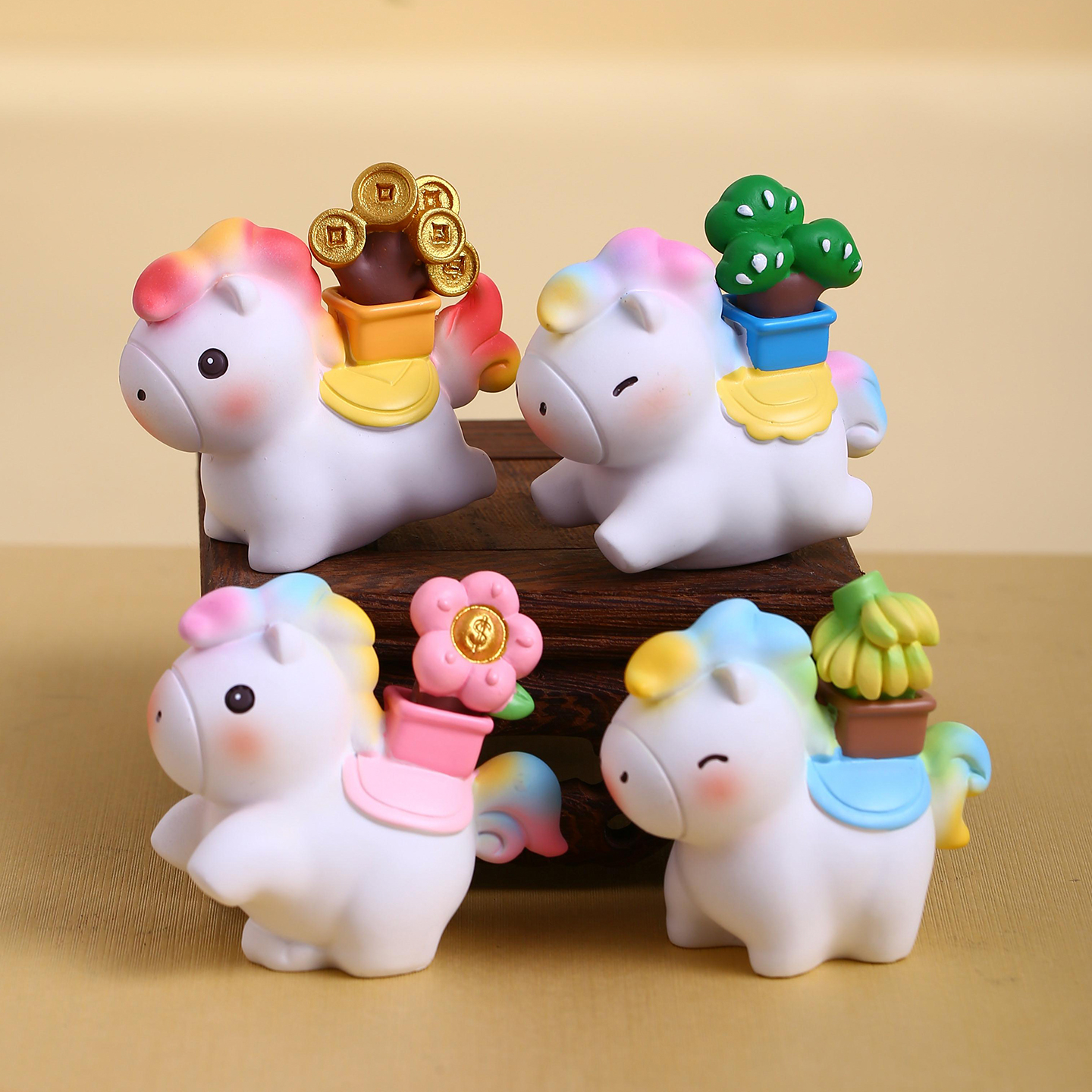 马上有钱摆件桌面电脑屏幕装饰品