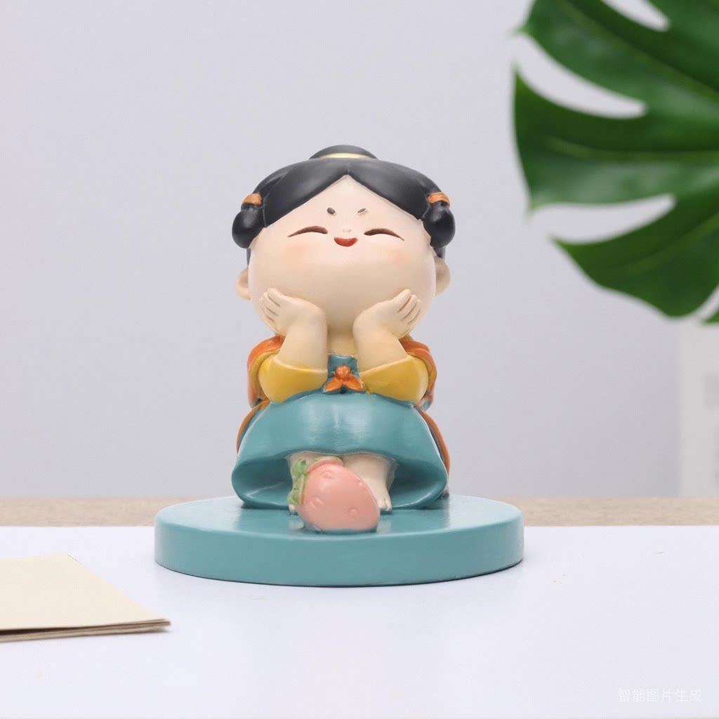 河南洛阳特产唐仕女手机支架文创纪念品桌面摆件可爱38节伴手礼物