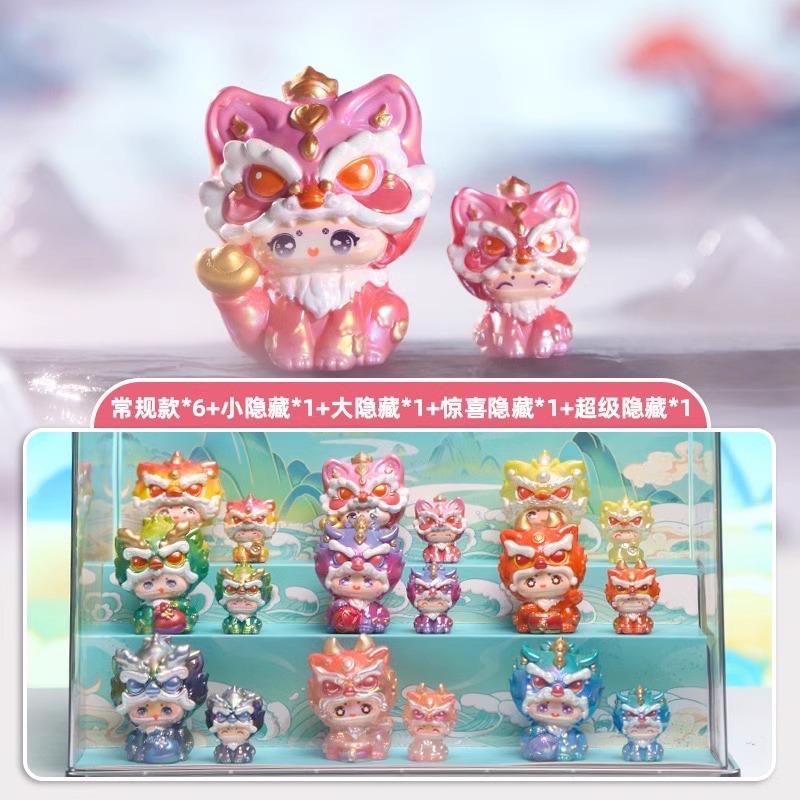 醒狮摆件盲盒桌面佛山文创纪念品