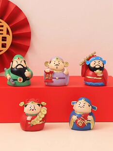 五路财神爷摆件各路神仙家用办公室家居饰品招财发财乔迁之喜入宅