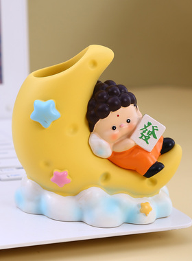 山西五台山文创佛祖笔筒桌面摆件