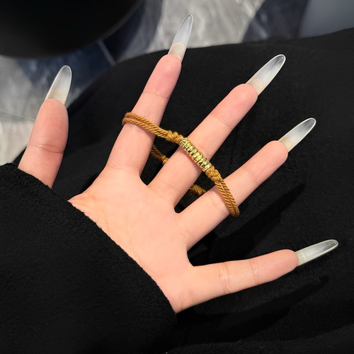 金包银工艺专柜同款定制新中式招财碎金碎盘缠手链送女友节日礼物