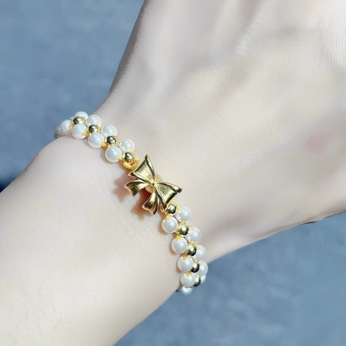 金包银工艺专柜同款定制在逃公主转运珠蝴蝶结手链送女友节日礼物