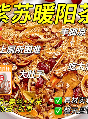 紫苏姜米茶小米红枣陈皮姜丝祛女生湿寒养生暖阳茶泡水喝的炒米茶
