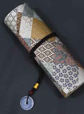 知秋家 一叶知秋 钢笔 笔帘 【拼】 手作 收纳 西阵织 文具