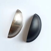 明装 拉手简约贝壳耳朵衣柜橱柜红古铜拉手家具抽屉半圆拉手