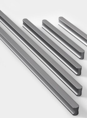 火山灰色衣柜门铝合金1米加长拉手一字型深色 定制家具吸塑门五金