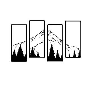 铁艺工艺品4 件套简约金属山墙装饰方形雕塑境爆款