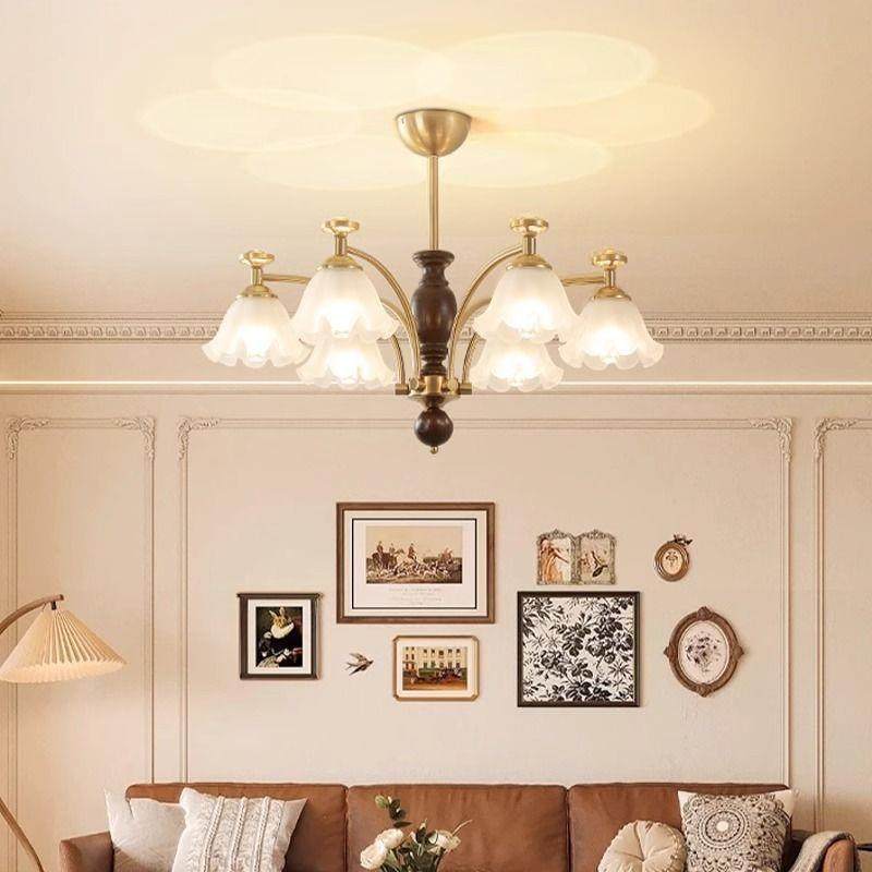 法式复古中古vintage铃兰吊灯美式田园客厅温馨卧室护眼实木灯具,农机/农具/农膜,其它农用工具,淘宝优惠券,粉丝福利购,淘宝优惠卷