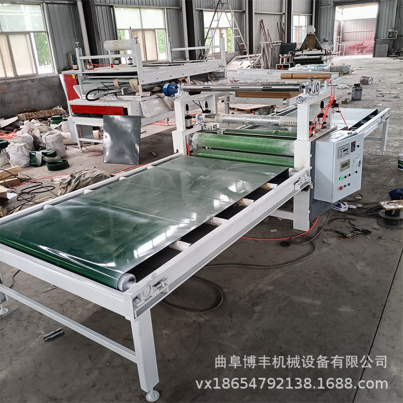 变频调速3毫米密度板单双面涂胶机 百洁布上胶机 岩棉板滚胶机械
