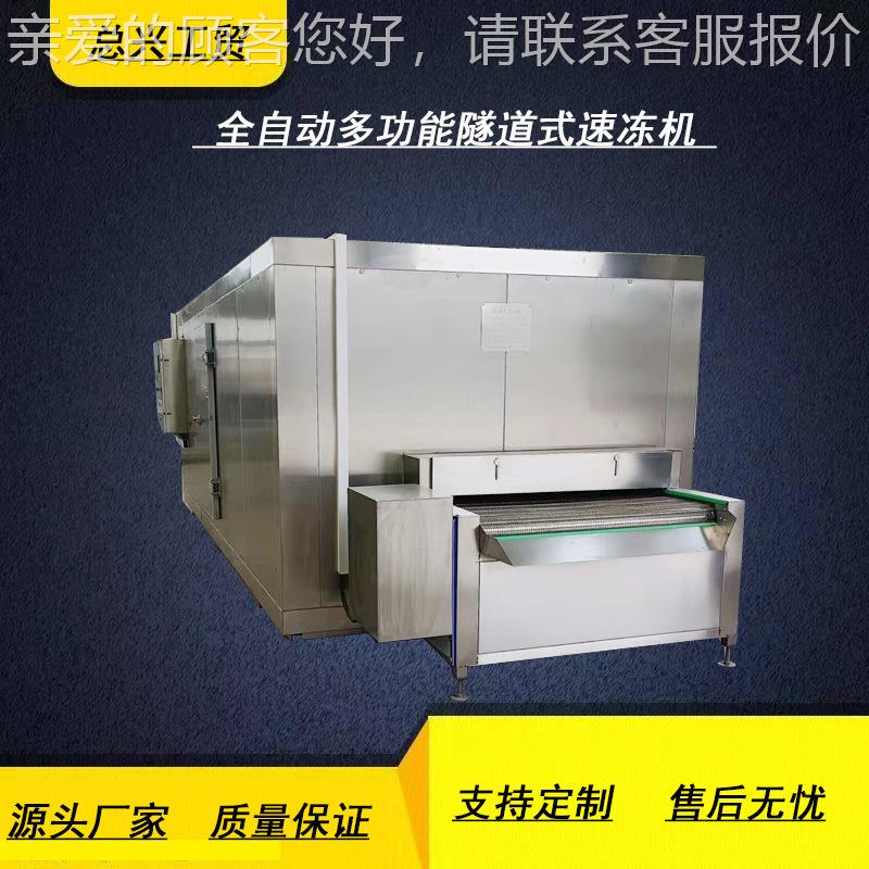 商用全自动包子隧道式速冻机 鸡爪挂冰速冻线 大型低温冷冻设备厂