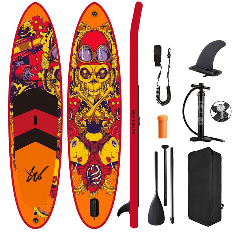 50厘米户外sup桨板彩色全打印高端款式便携带充气冲浪板