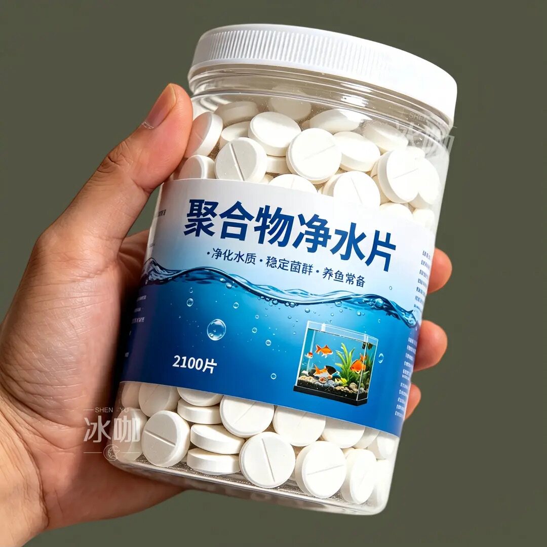 【净水神器】德国专研高分子聚合物水族净水片去黄水除绿藻净水片