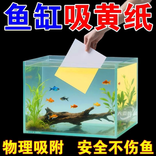 鱼缸吸色片纸净水宝除臭净化水质清澈剂鱼缸除腥祛鱼缸清洁去黄水